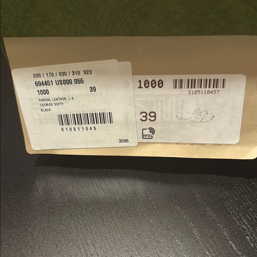 Gucci Black Sandals with Iconic Logo size 39 in stores - Picture 4 of 7